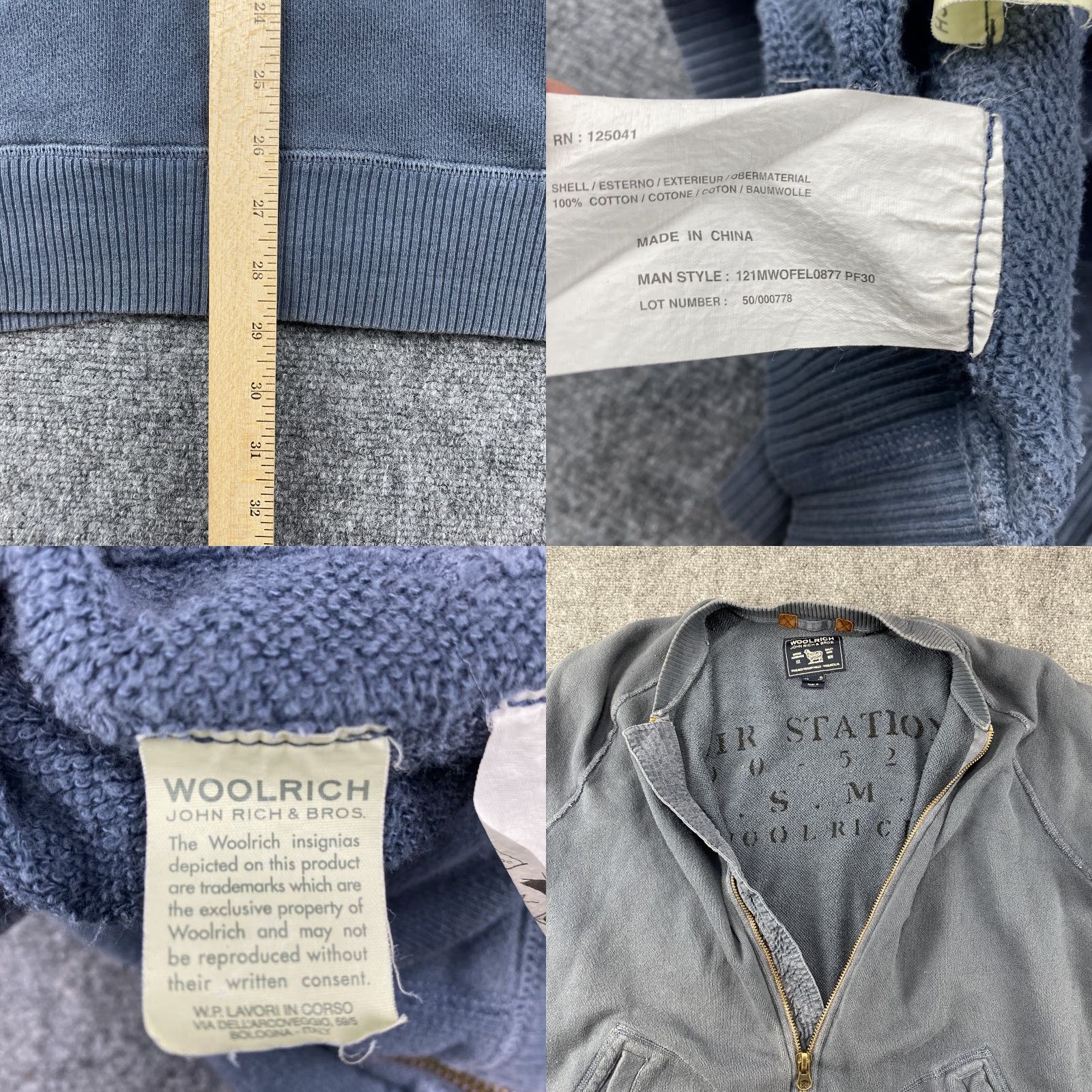 Vintage Woolrich Sweater Mens XL Blue Full Zip Cotton 811 Patch Casual Size US XL / EU 56 / 4 - 9 Thumbnail