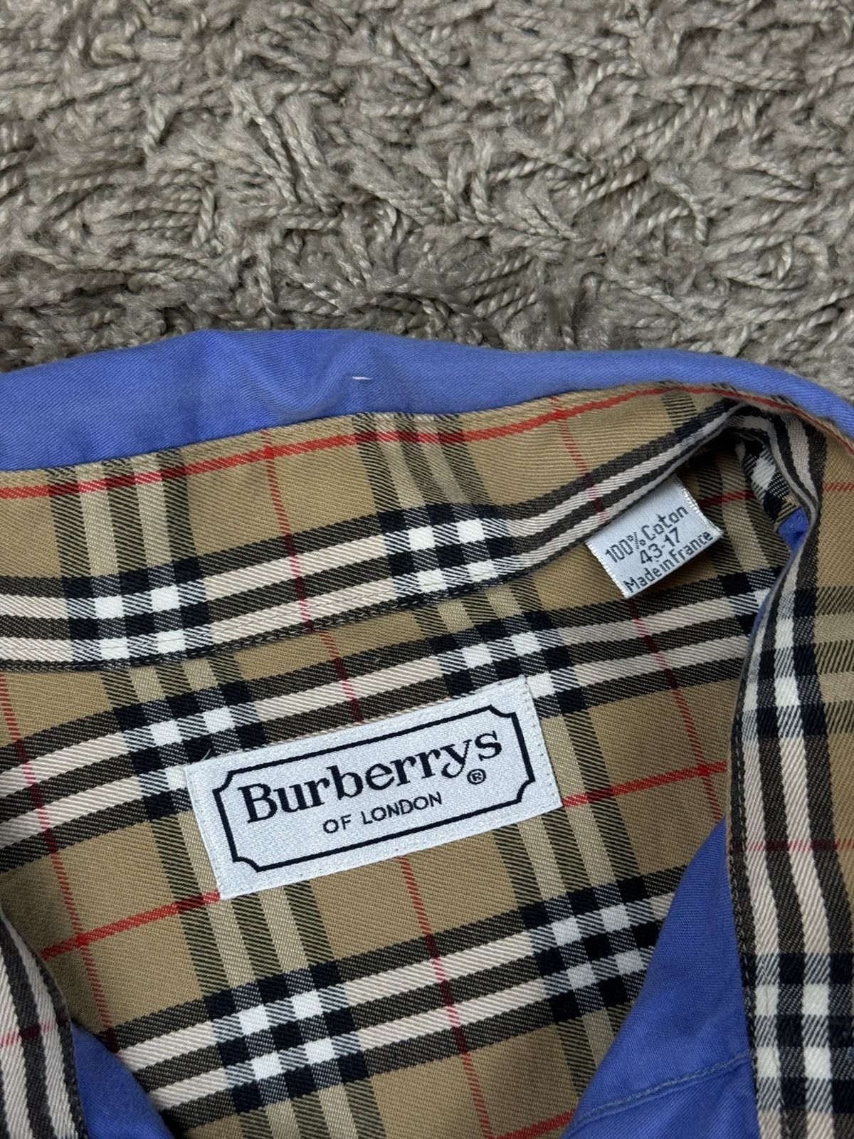 Burberry Classic blue shirt Burberry original luxury old money item Size US XL / EU 56 / 4 - 3 Thumbnail