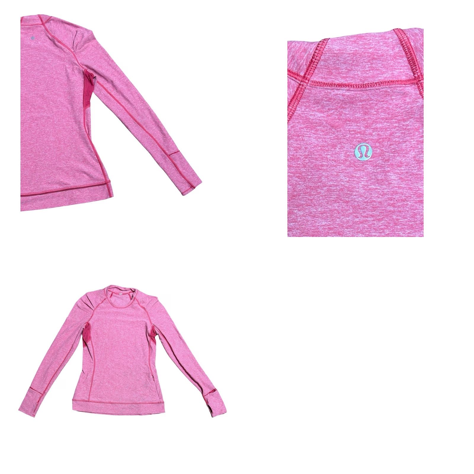 Lululemon Lululemon Top Sz 6 Think Fast Long Sleeve Pink Heathered Boom Juice Women's Shirt Activewear Running Yoga Cross Training Athletic Define Size M / US 6-8 / IT 42-44 - 9 Thumbnail