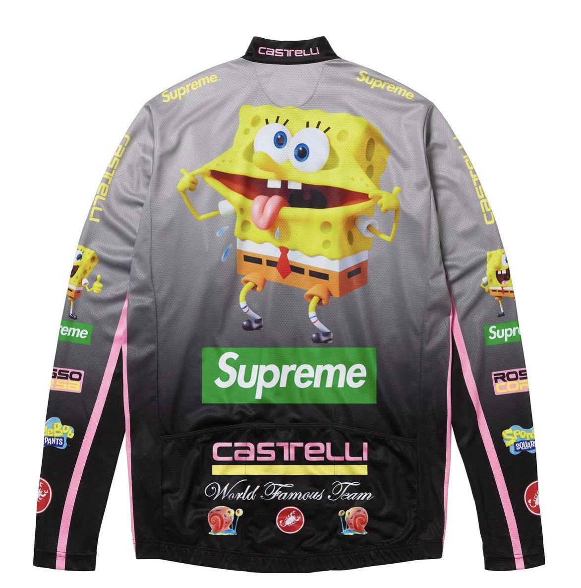 Supreme Supreme SpongeBob SquarePants Castelli L/S Cycling Jersey Size US XL / EU 56 / 4 - 2 Thumbnail