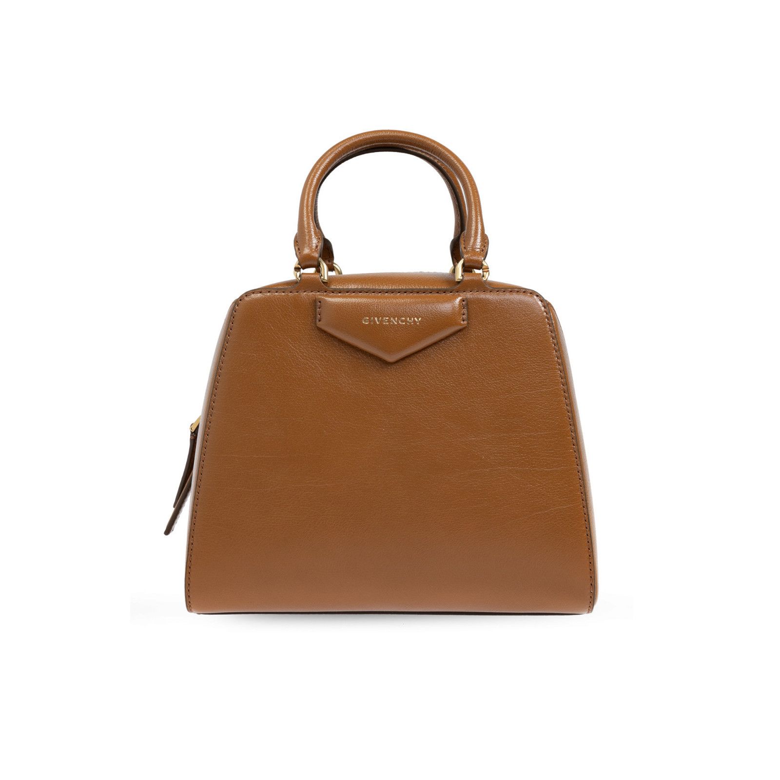 Givenchy GIVENCHY Mini Antigona Cube Brown Leather Top Handle Bag New Size ONE SIZE - 1 Thumbnail
