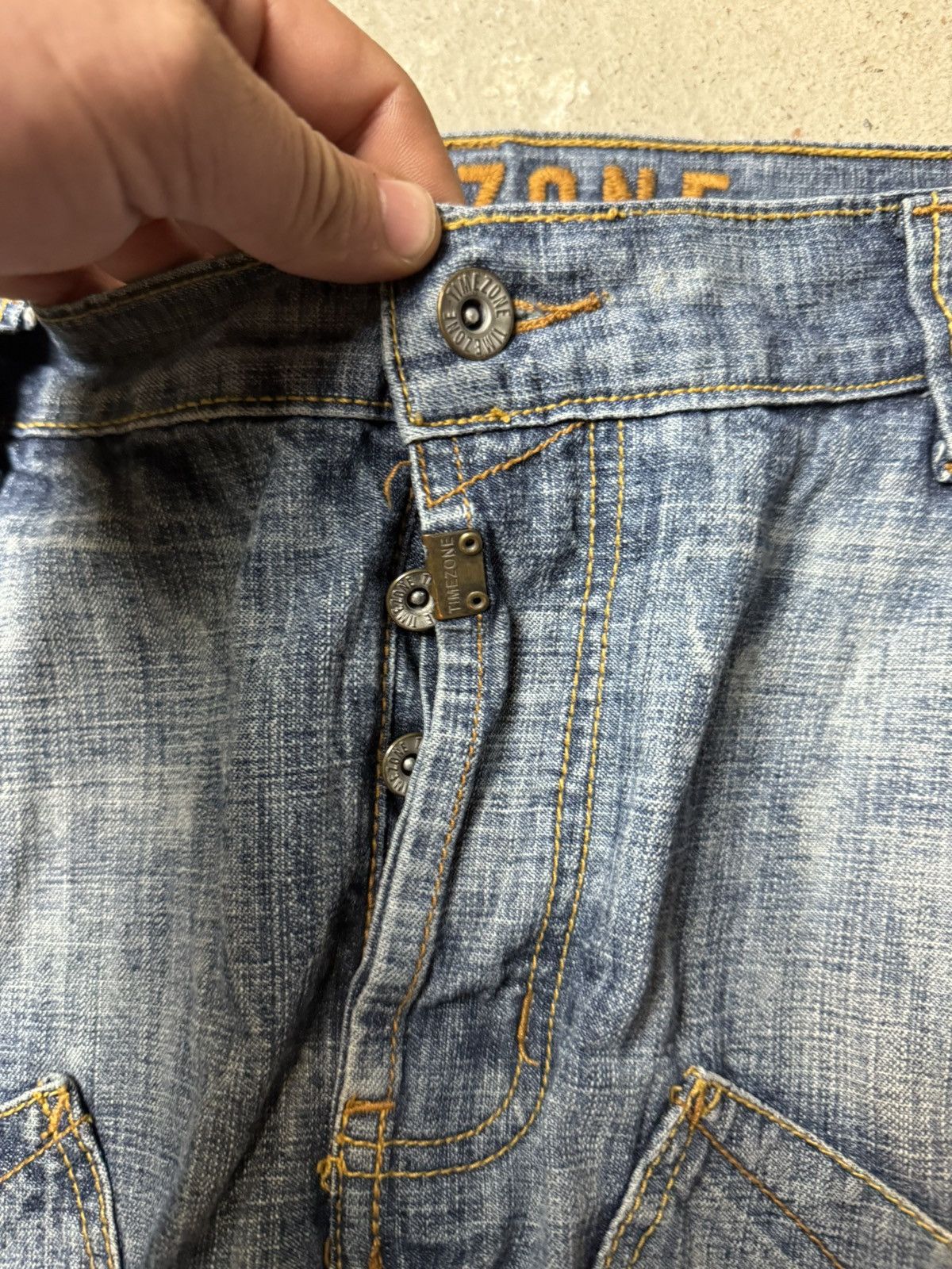 Vintage Y2K Timezone Multipocket Denim Star Pants