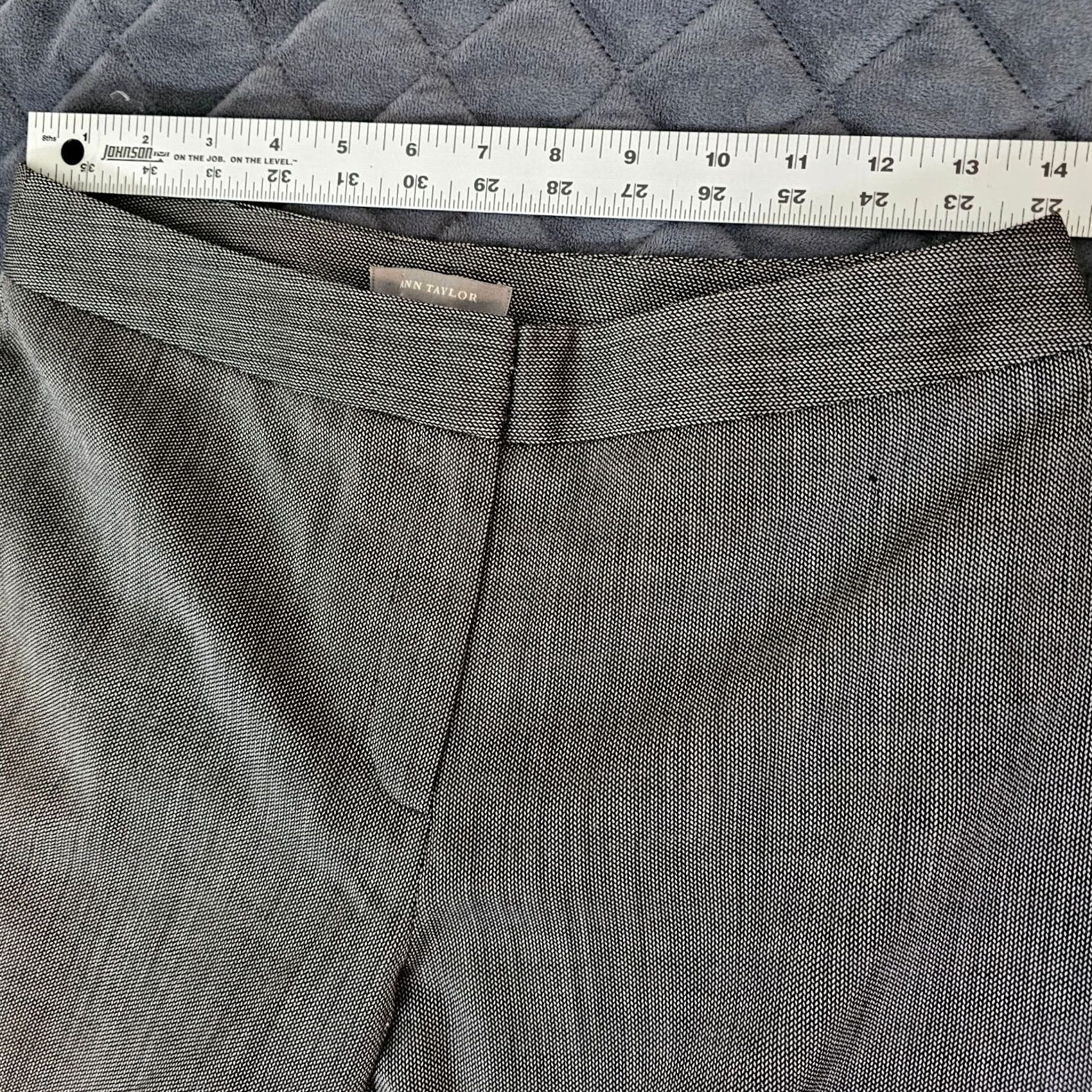 Ann Taylor Ann Taylor Wool Pants Women's Size 4 Gray Multi Fleck Lined Dress Pants Flat Front Stretch Cuffed Regular 31.5in Inseam Womens Size 28" / US 6 / IT 42 - 5 Thumbnail