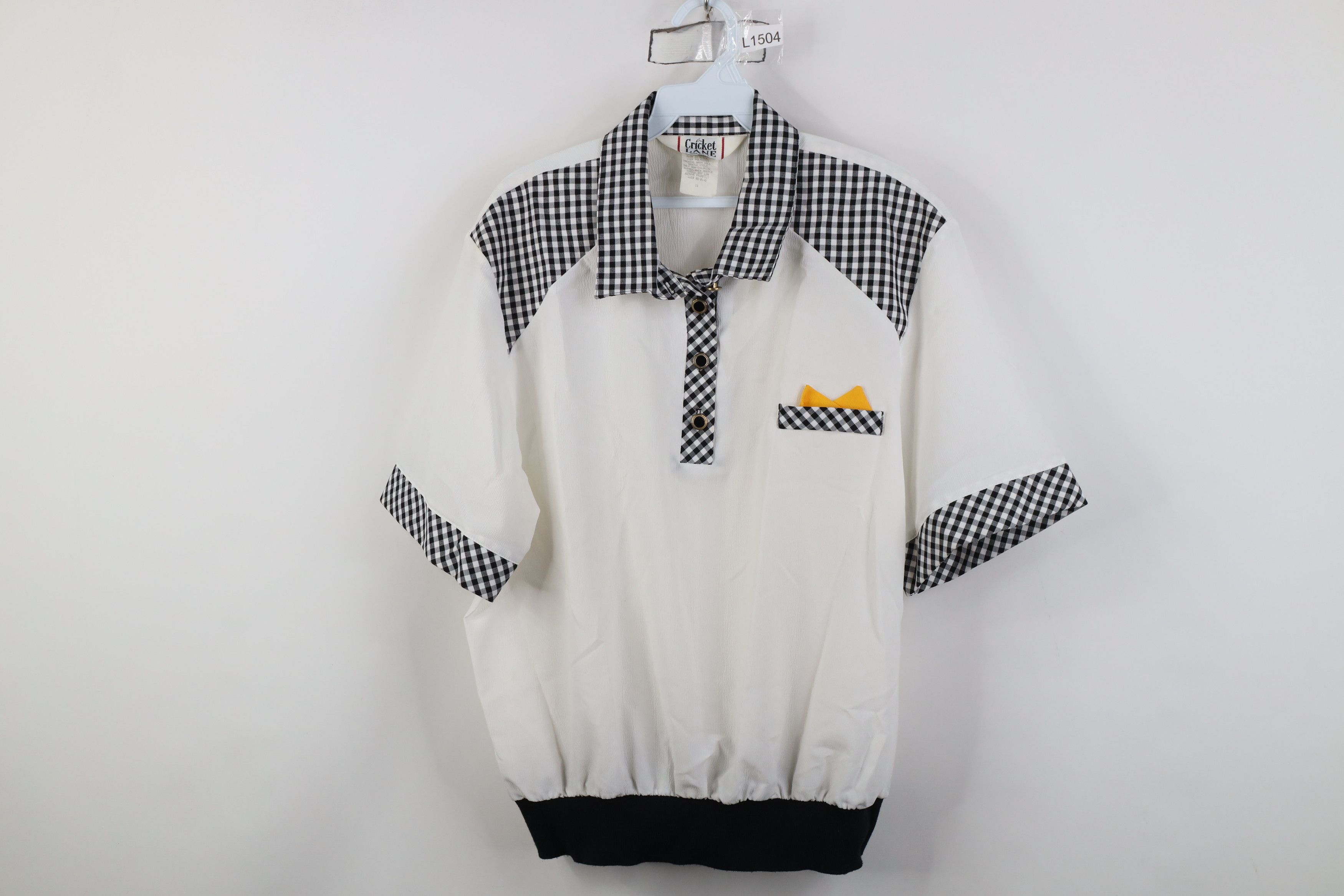 Vintage Vintage 90s Streetwear Gingham Plaid Pullover Polo Shirt USA Size M / US 6-8 / IT 42-44 - 1 Thumbnail