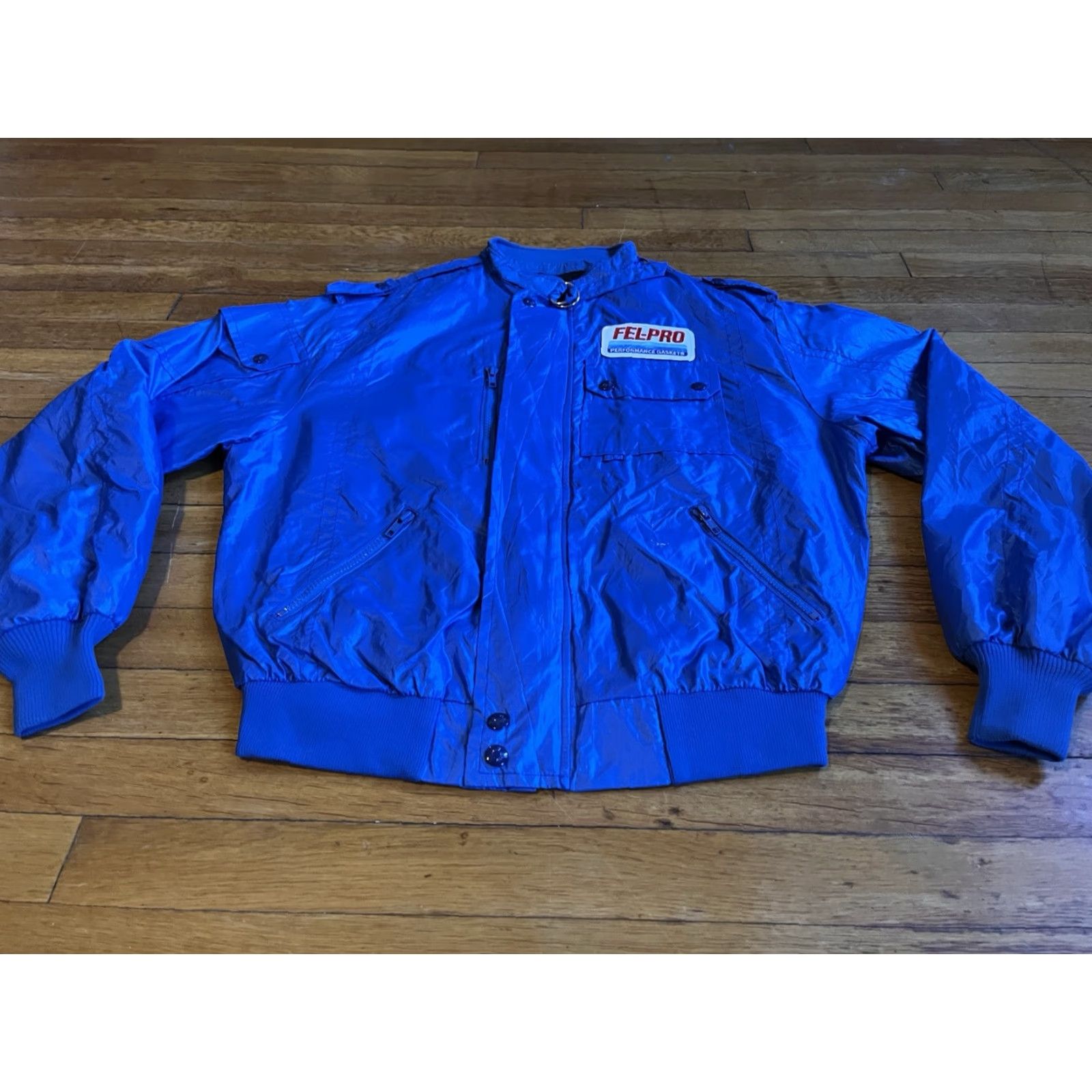 Vintage VINTAGE King Louie Jacket Car Parts Bomber Blue Men's Large 48 in Logo Embroidered 80s Grunge Retro USA Size US L / EU 52-54 / 3 - 2 Thumbnail