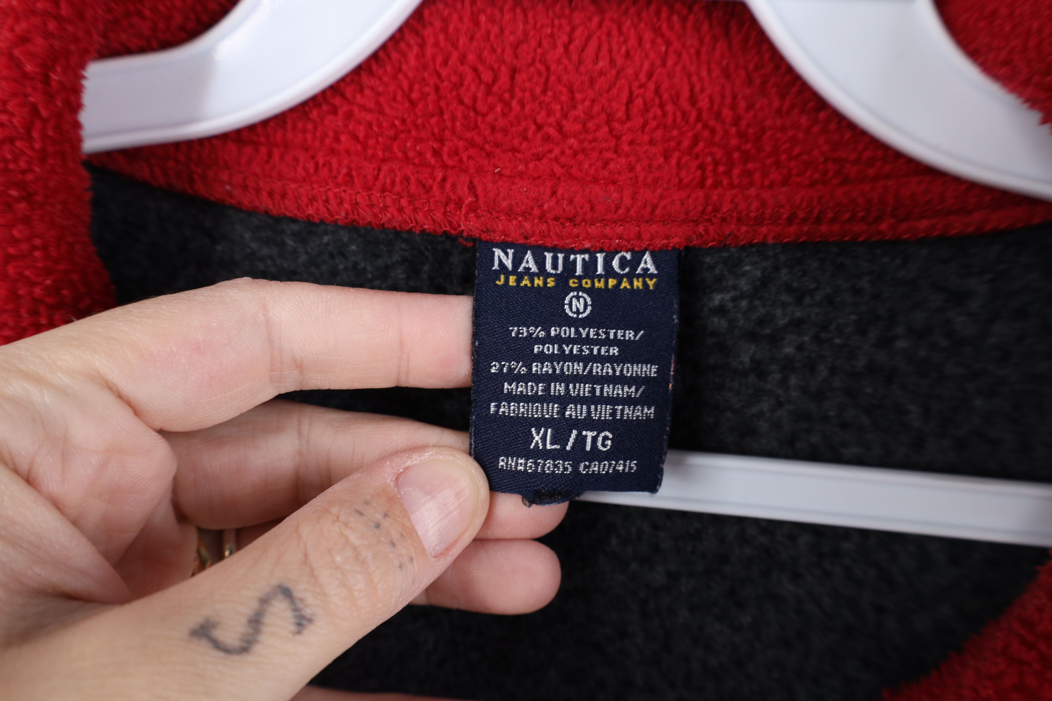 Nautica Vintage 90s Nautica Spell Half Zip Fleece Pullover Sweater Size US XL / EU 56 / 4 - 10 Thumbnail