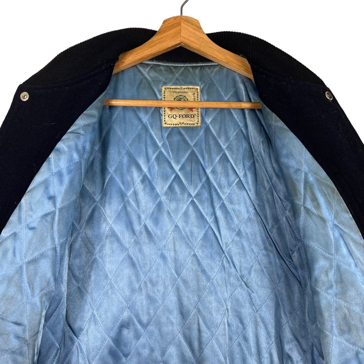 Japanese Brand 🔥 VINTAGE GQ FORD VARSITY BOMBER JACKET Size US L / EU 52-54 / 3 - 11 Thumbnail