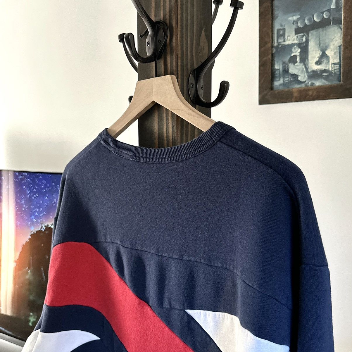 Reebok 🌿Reebok Classics Brand Proud Crew Relaxed Sweatshirt - Navy🌿 Size US XL / EU 56 / 4 - 7 Thumbnail