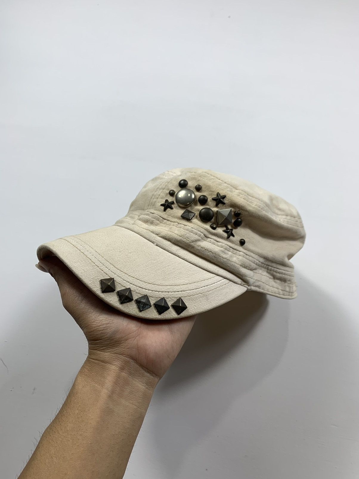 Japanese Brand JAPANESE FADED STUDDED DISTRESSED CAP Size ONE SIZE - 1 Thumbnail