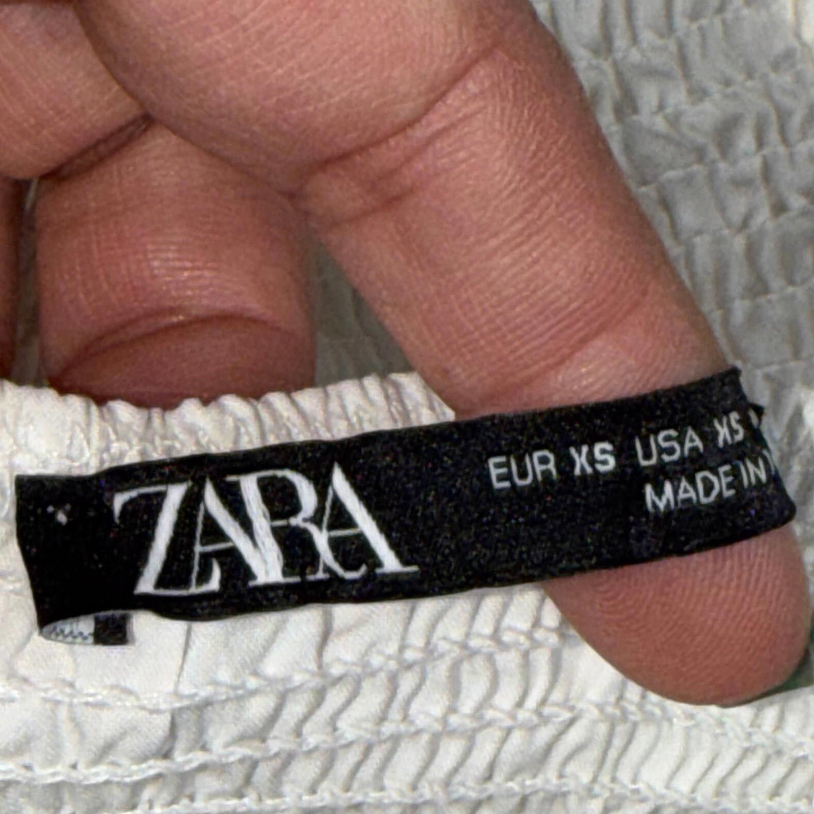 Zara Zara XS White Ruched Tube Top Size XS / US 0-2 / IT 36-38 - 6 Thumbnail