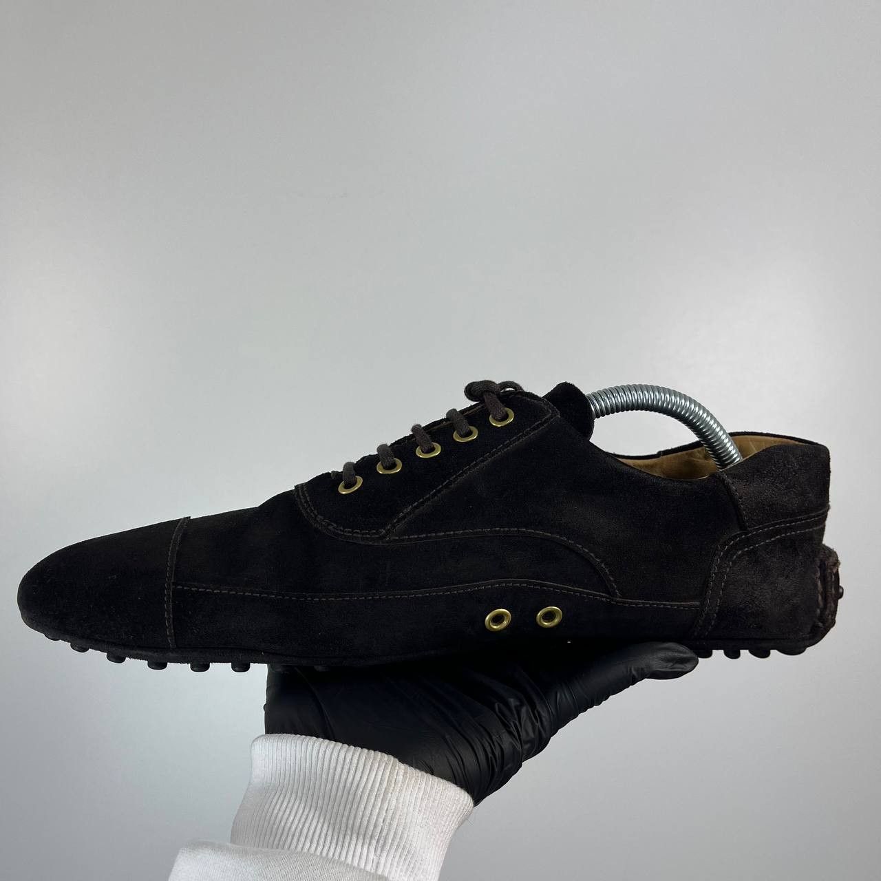 Prada Prada Men’s Suede Lace-Up Driving Shoes Brown Size 9.5 Size US 9.5 / EU 42-43 - 7 Thumbnail