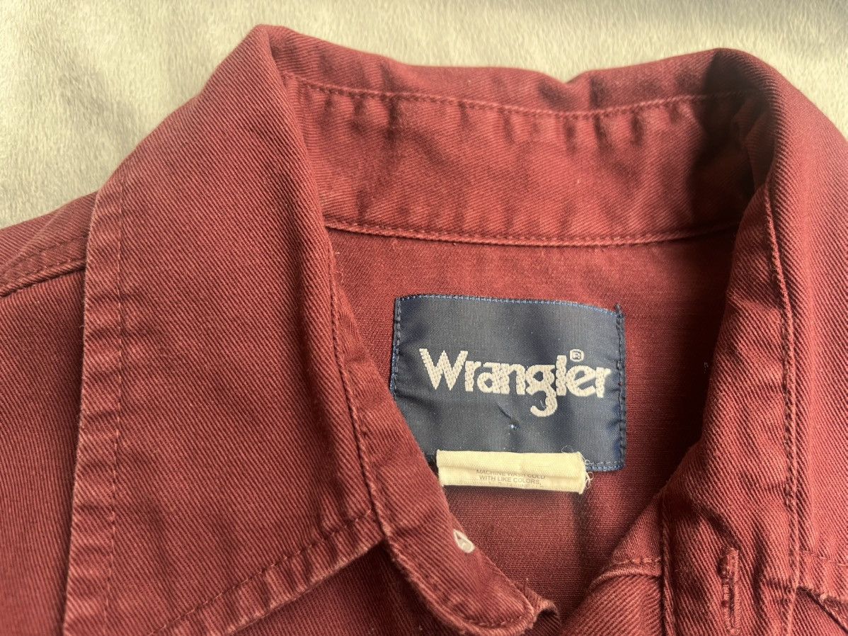 Wrangler Vintage Wrangler Maroon Pearlsnap Western Button Up Size US S / EU 44-46 / 1 - 3 Thumbnail