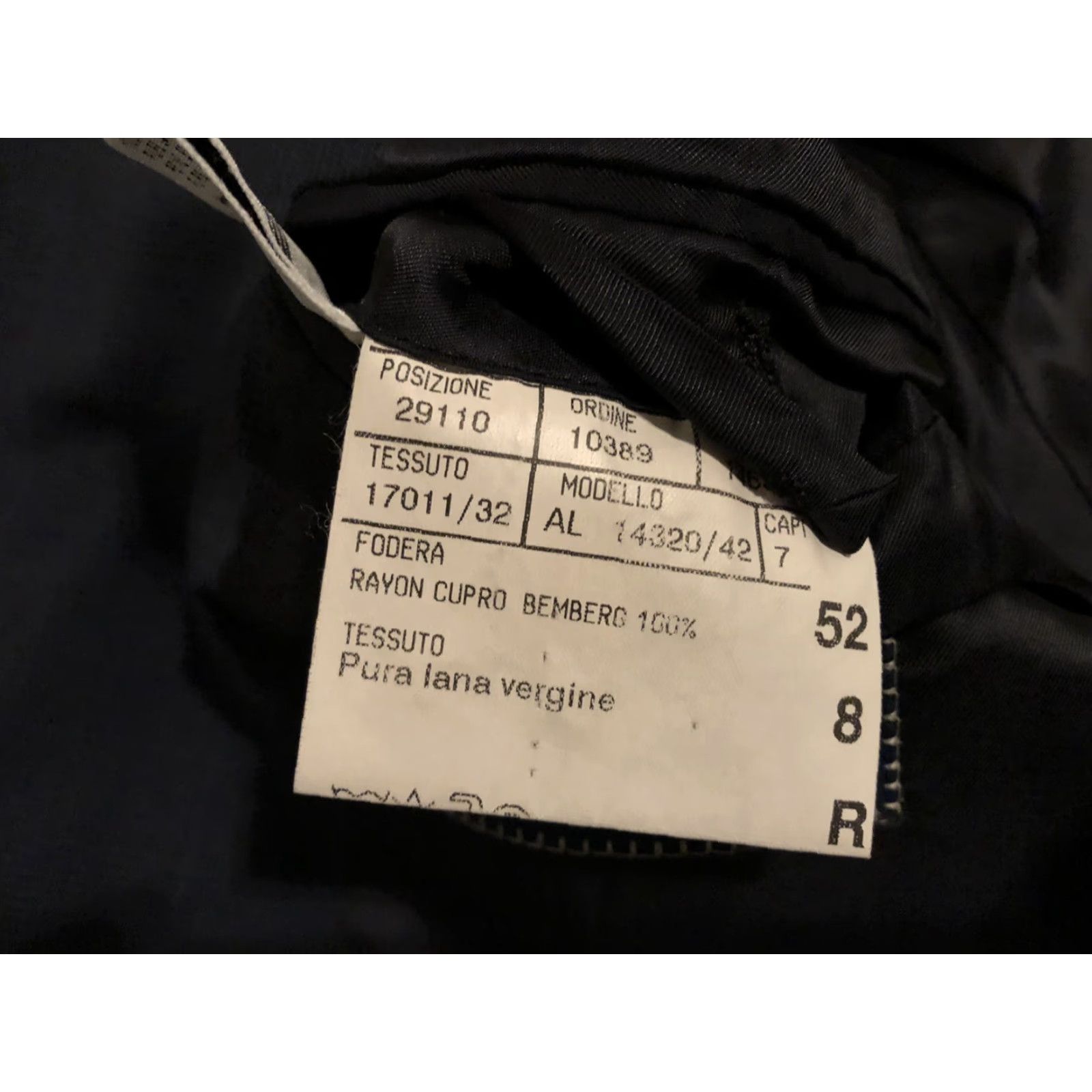 Canali Canali Navy Blue Wool Suit Mens 42R Jacket 33x38 Pants 2 Piece Flawed Size 42R - 5 Thumbnail