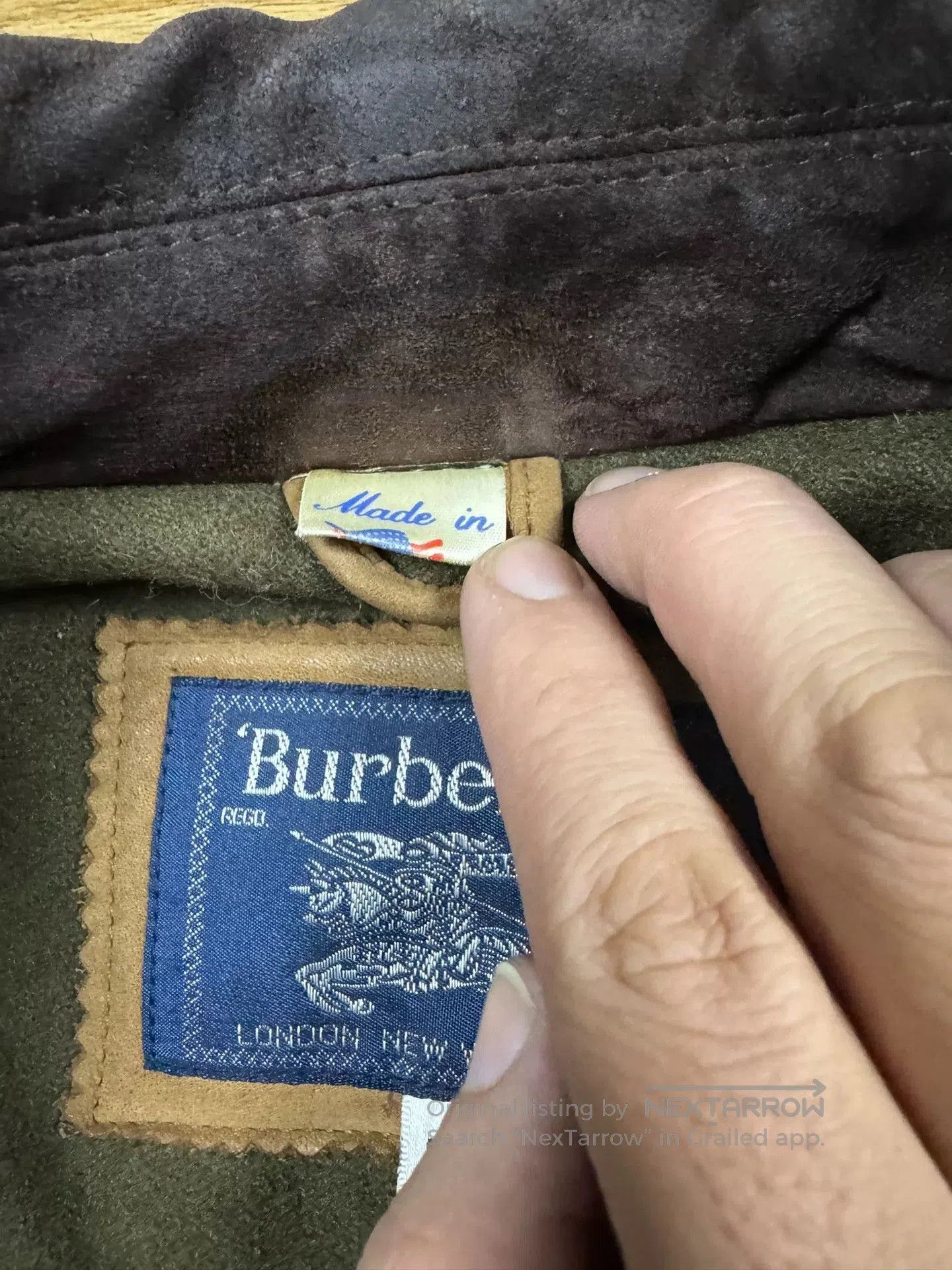 Burberry Burberrys Vintage Men's Leather Jacket. Size US L / EU 52-54 / 3 - 4 Thumbnail