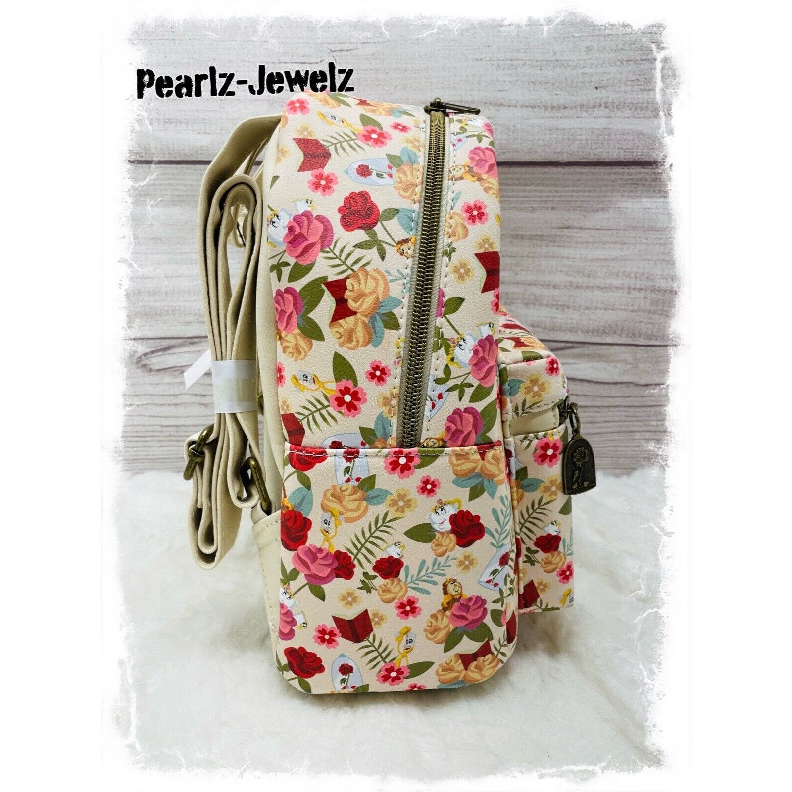 Disney Loungefly Disney Beauty & Beast Belle Flowers Characters Flo Size ONE SIZE - 3 Thumbnail