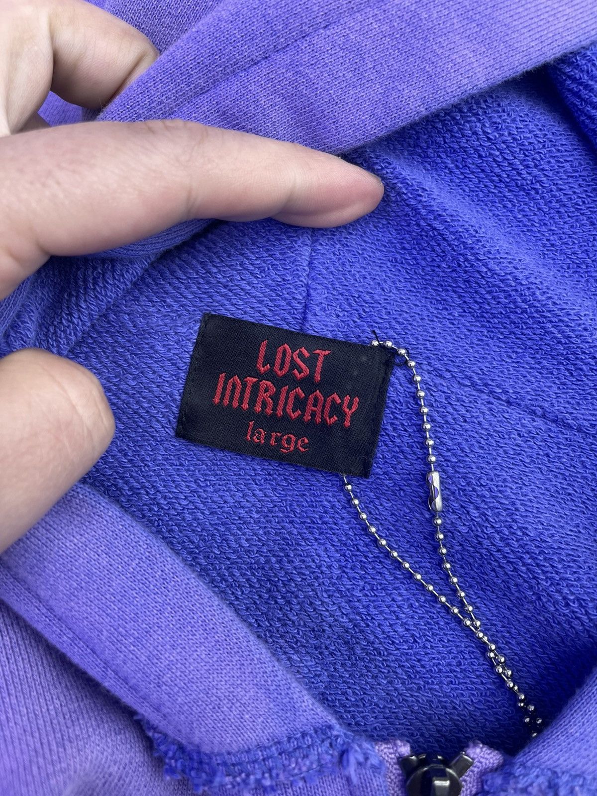 LOST INTRICACY Lost intricacy Rhinestone zip up hoodie (pulple) Size US L / EU 52-54 / 3 - 3 Thumbnail