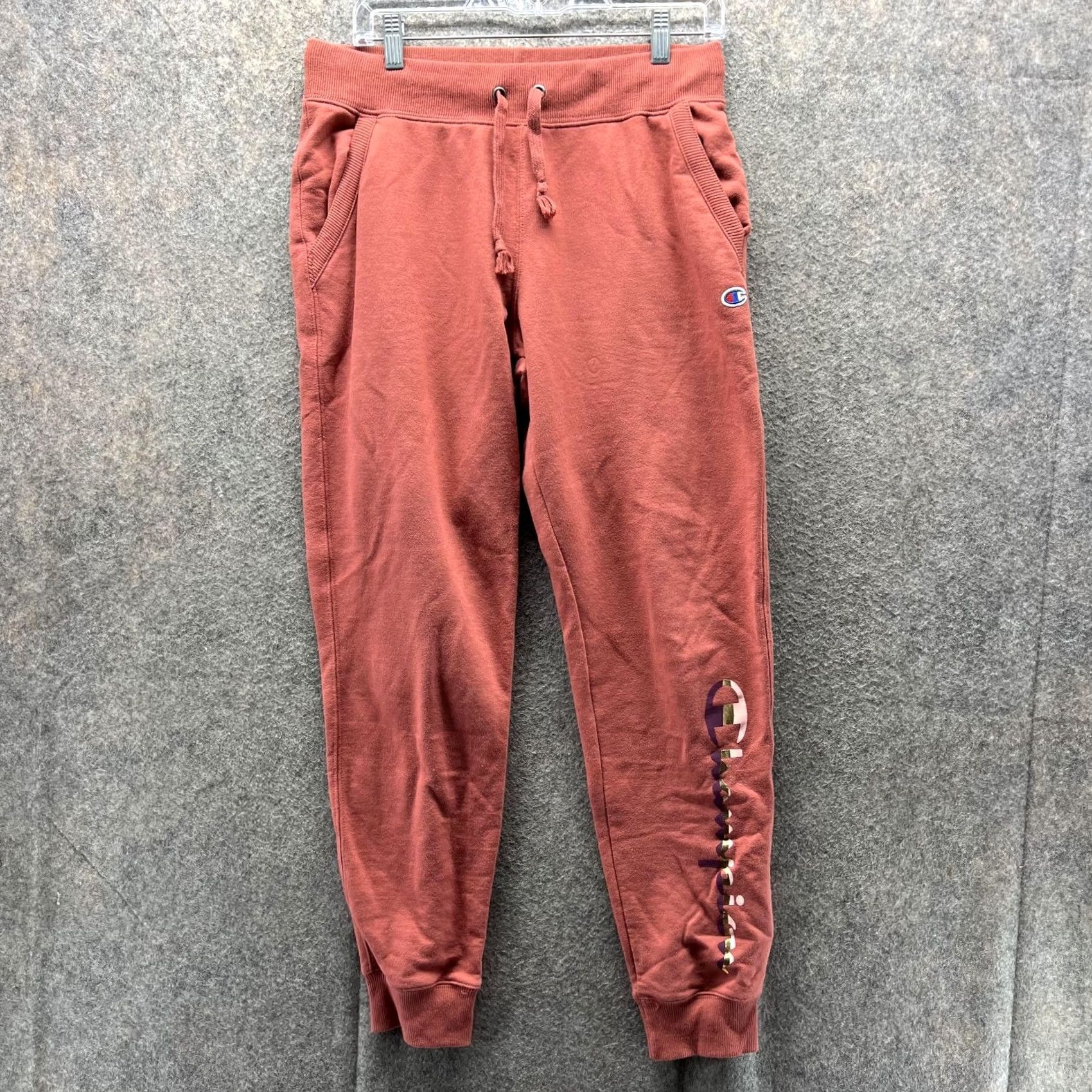 Champion Champion Sweatpants Men Medium Orange Jogger Athletic Fit Training Gym Size US 31 - 2 Thumbnail