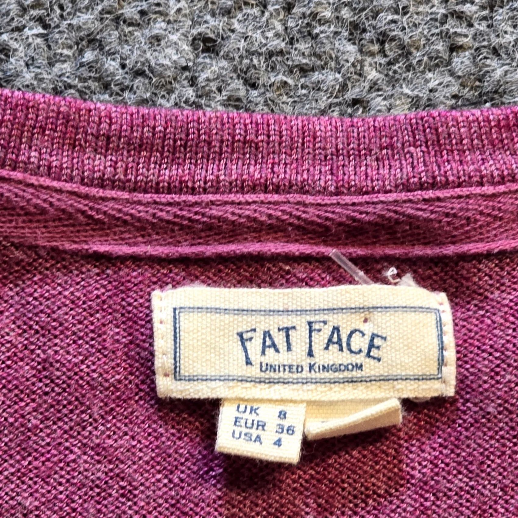 FatFace Fat Face Sweater Womens Size 4 Pink Purple Wool Blend Long Sleeve Classic Casual Pullover Knit Round Neck Regular Women Size S / US 4 / IT 40 - 4 Thumbnail