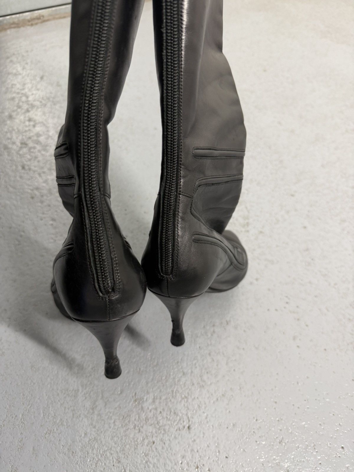 Salvatore Ferragamo Salvatore Ferragamo Leather Riding Boots Size US 9 / IT 39 - 12 Thumbnail