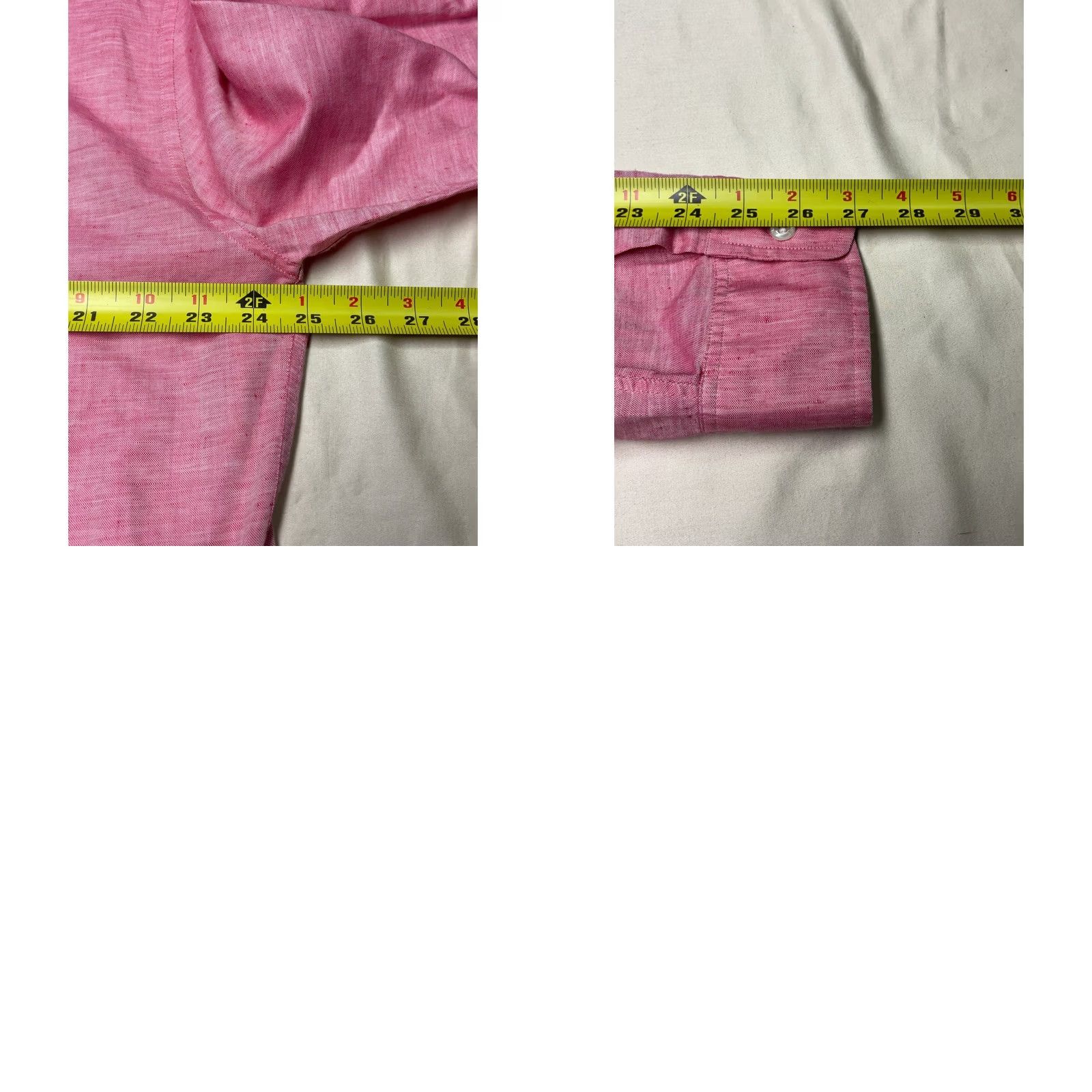 johnnie-O johnnie-O Mens Pink Linen Blend Long Sleeve Button-Down Shirt XL Size US XL / EU 56 / 4 - 8 Thumbnail