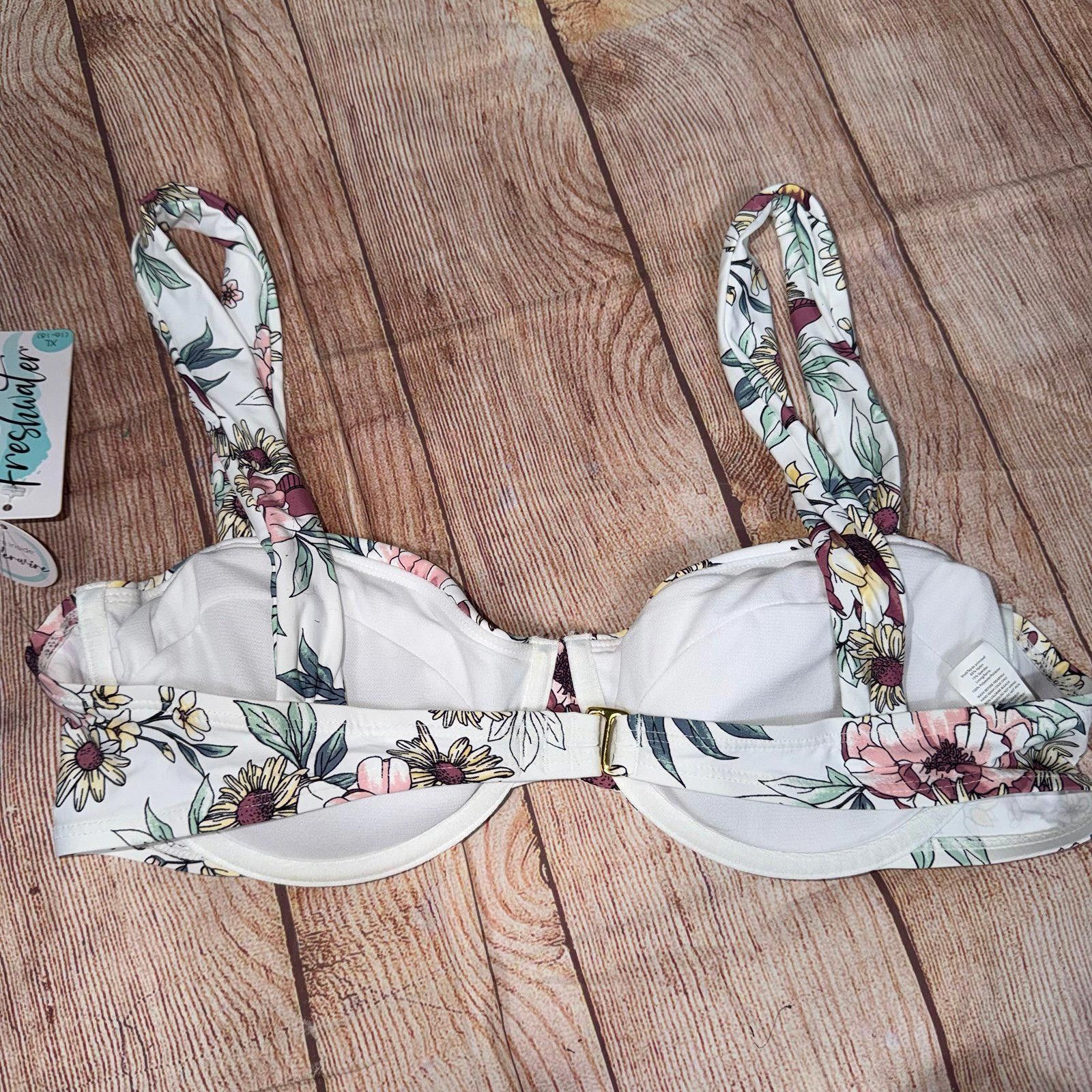 Other Freshwater Summer Lov Draped Straps Underwire Top XL NWT Size ONE SIZE - 4 Thumbnail