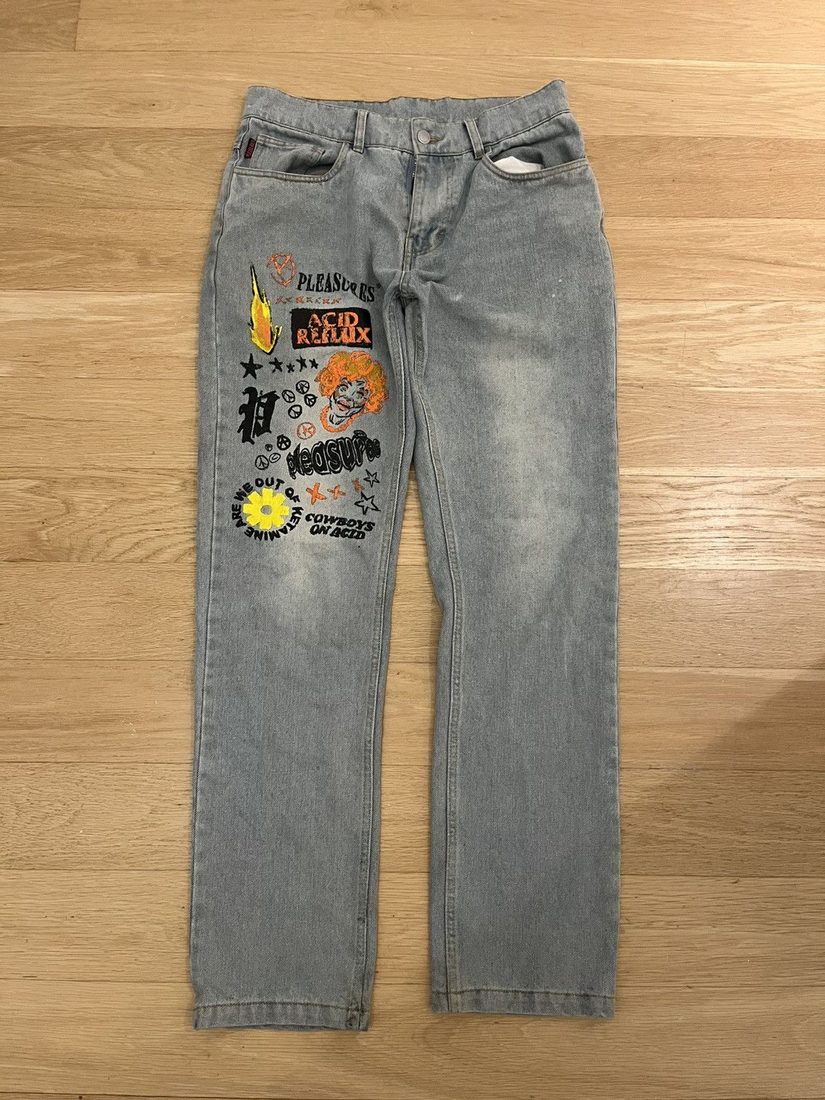 Pleasures Pleasures Denim printed jeans Size US 30 / EU 46 - 1 Thumbnail