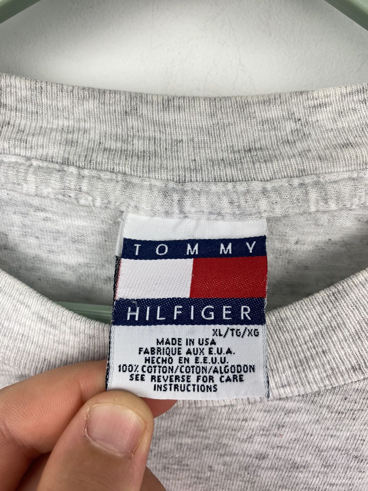 Tommy Hilfiger Vintage 90s Tommy Hilfiger USA Flag Logo T Shirt Lacoste Size US XL / EU 56 / 4 - 9 Thumbnail