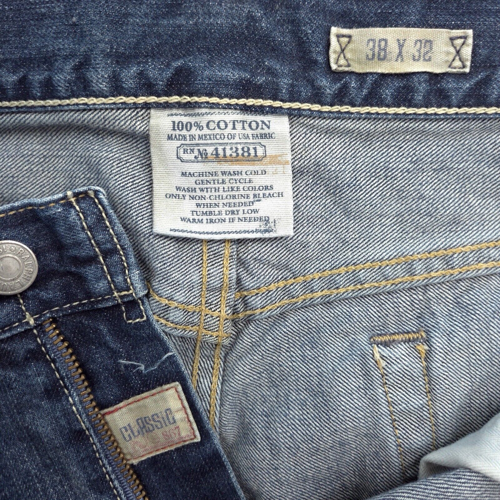 Polo Ralph Lauren Polo Ralph Lauren 867 Jeans Mens 38x31 Blue Classic Fit Size US 38 / EU 54 - 3 Thumbnail