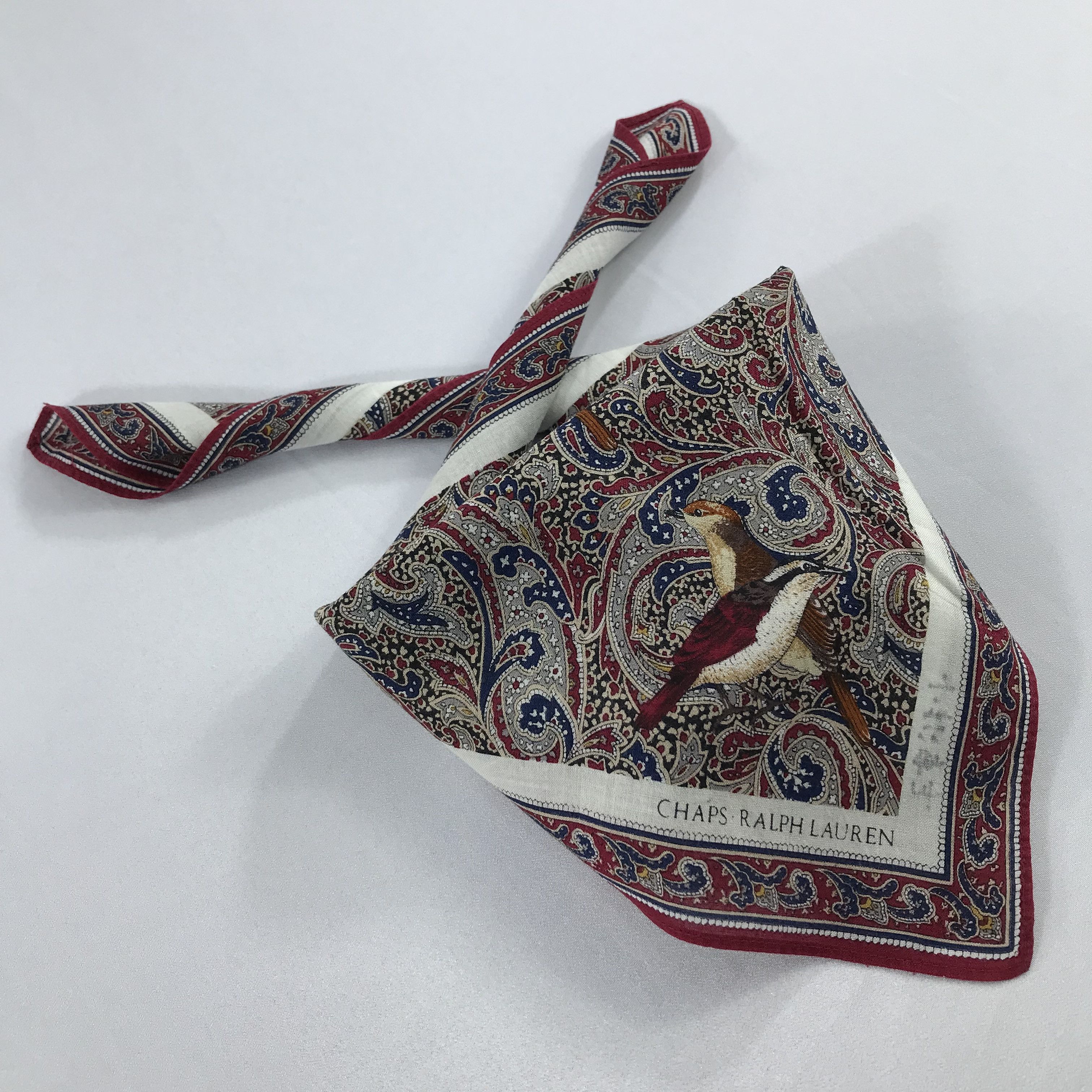Chaps Ralph Lauren × Vintage Chaps Ralph Lauren Bandana / Handkerchief/Neckerchief -S1987 Size ONE SIZE - 4 Thumbnail
