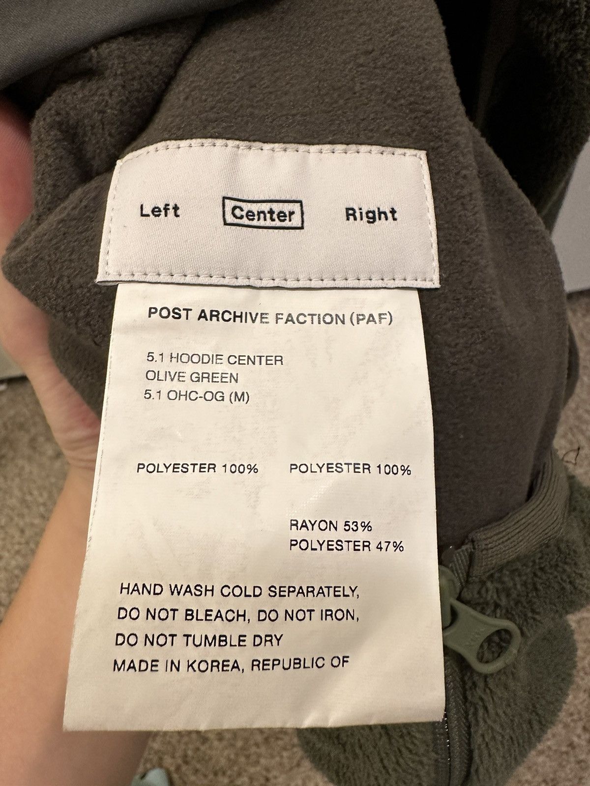 POST ARCHIVE FACTION (PAF) Post Archive Faction 5.1 Center Fleece Hoodie Size US M / EU 48-50 / 2 - 3 Thumbnail