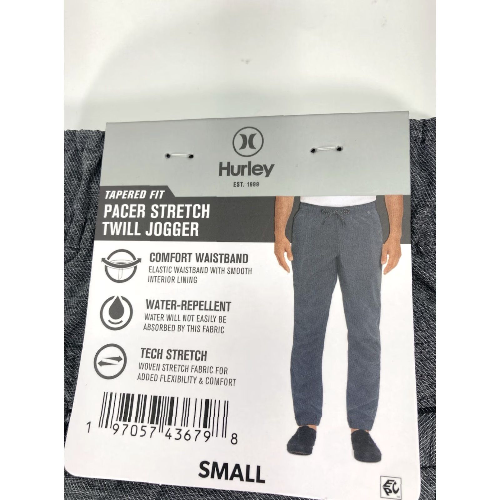 Hurley Hurley Pacer Jogger Pants Gray 30X32 Elastic Waist Drawstring NWT Adults Mens Small Regular Twill Stretch Size US 29 - 4 Thumbnail