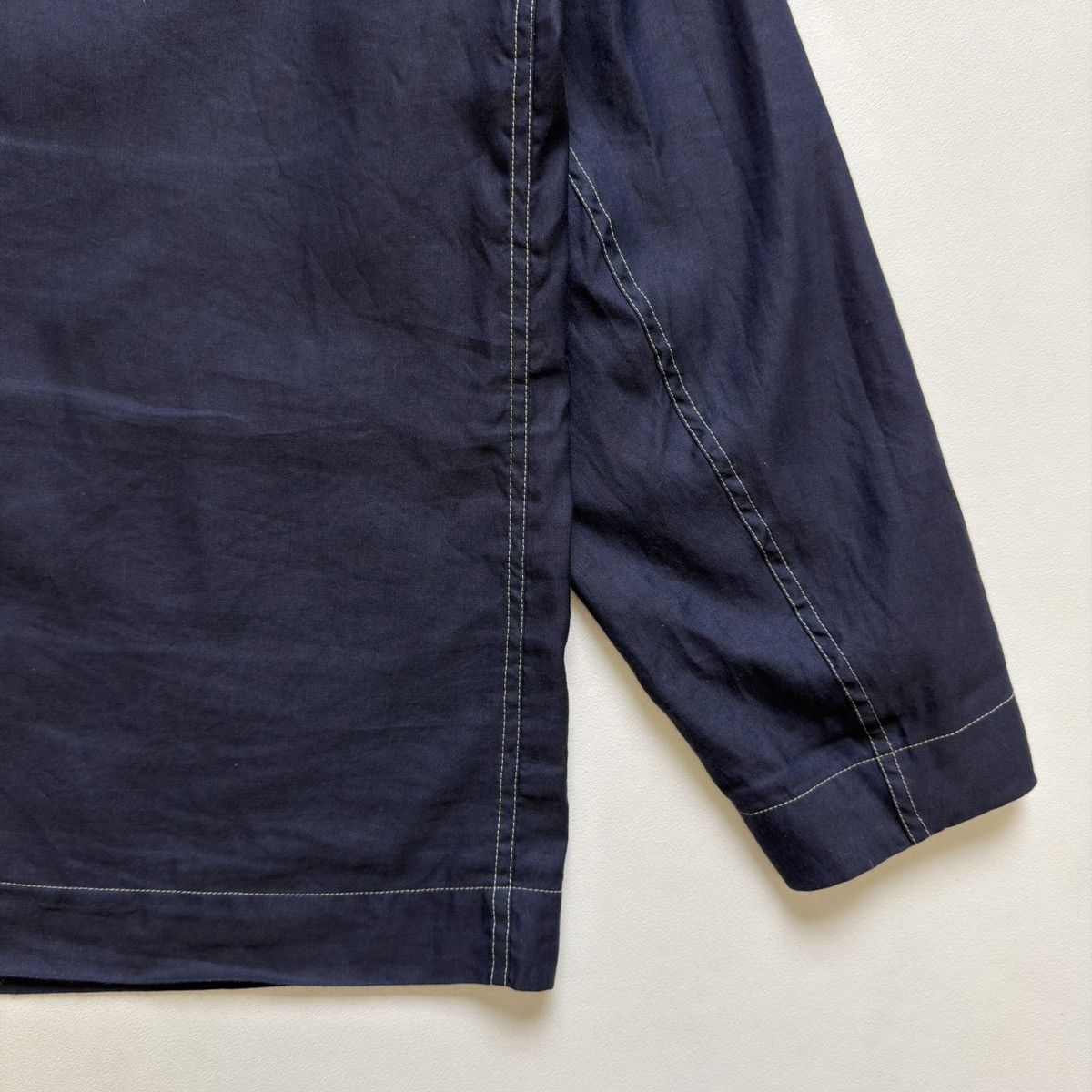 Dries Van Noten Dark Blue Contrast Stitch Utility Jacket Size US L / EU 52-54 / 3 - 14 Thumbnail