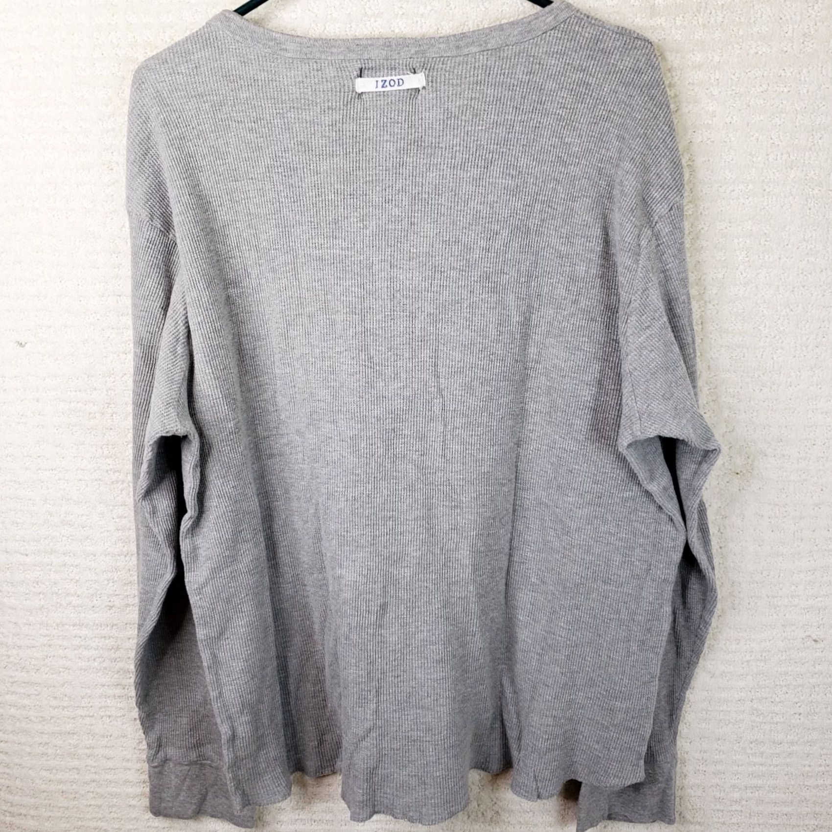 Izod Florida Gators Izod Collegiate Mens 2XL Gray Henley Shirt Waffle Knit Thermal Size US XXL / EU 58 / 5 - 7 Thumbnail