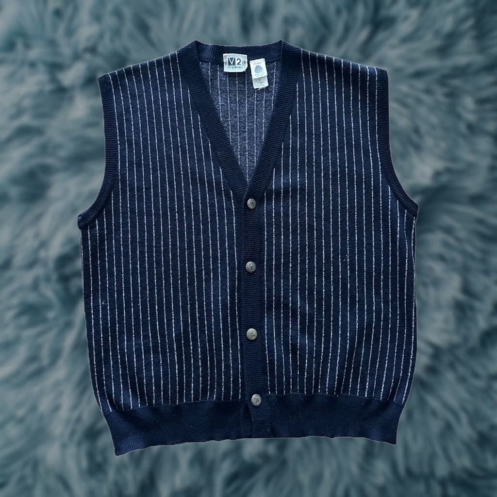 Versace VINTAGE Versace Vest Wool 100% Black Mens S 90s RARE Classic Jazz Party/Cocktail Formal Casual Business Mid-Length Button Back Size US S / EU 44-46 / 1 - 1 Thumbnail