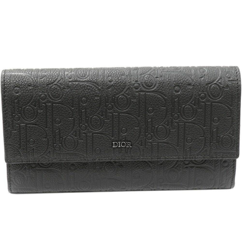 Dior Dior Christian Dior Calfskin Dior Gravity Long Flap Wallet Long Wallet 2ESBC328FLG_H00N Leather Long Wallet 2ESBC328FLG_H00N DUTY FREE for USA Size ONE SIZE - 1 Thumbnail
