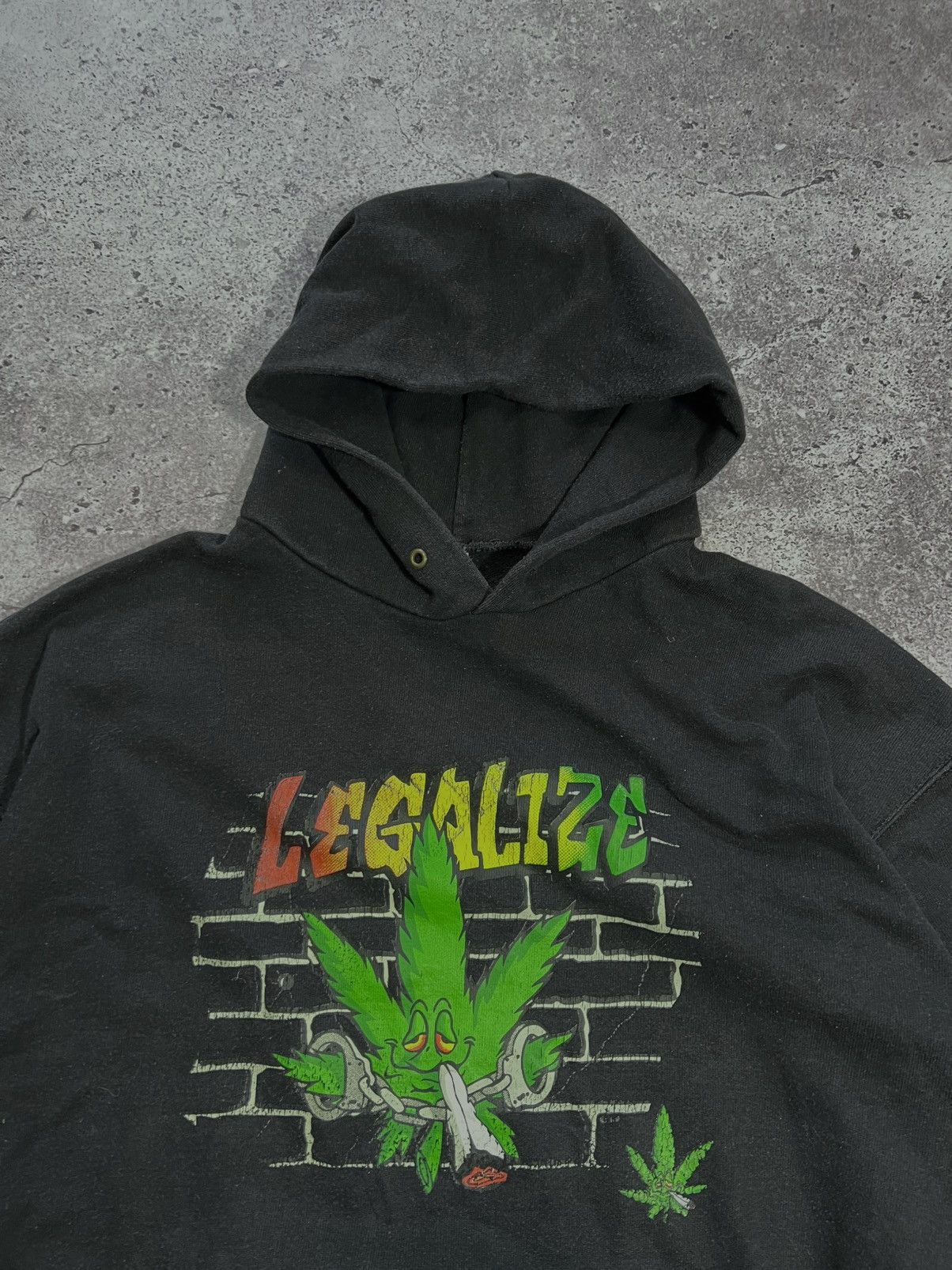 Vintage Vintage Marijuana Legalize It ! Weed Petals Hoodie Size US XL / EU 56 / 4 - 4 Thumbnail