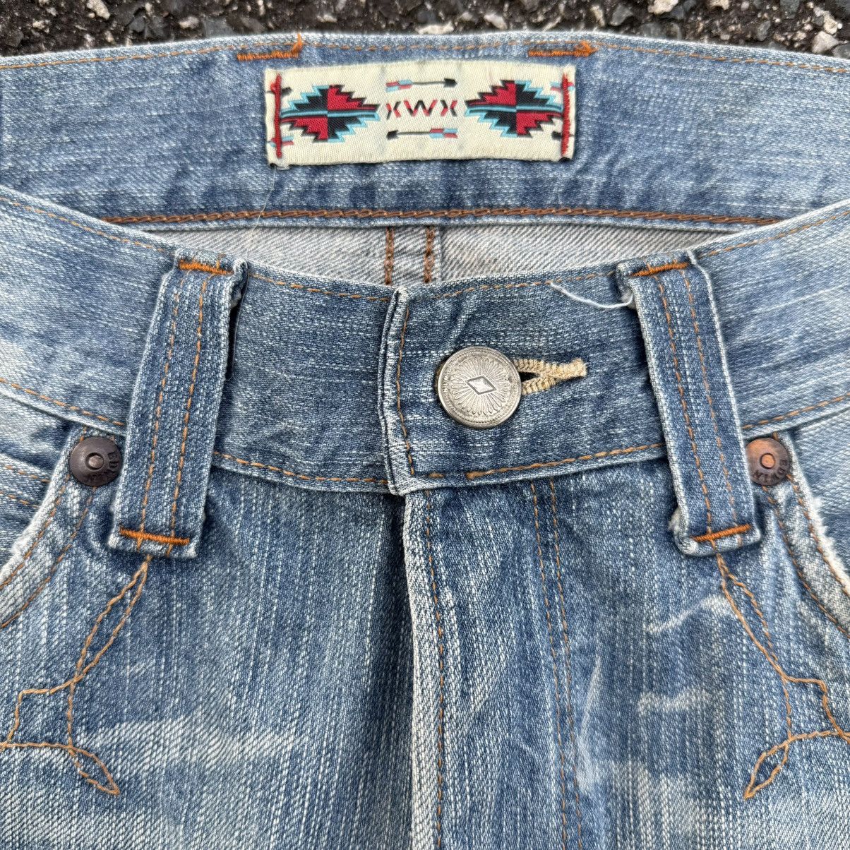 Edwin VINTAGE EDWIN FLARE FADED RIPPEP JEAN DENIM PANTS Size US 35 - 6 Thumbnail