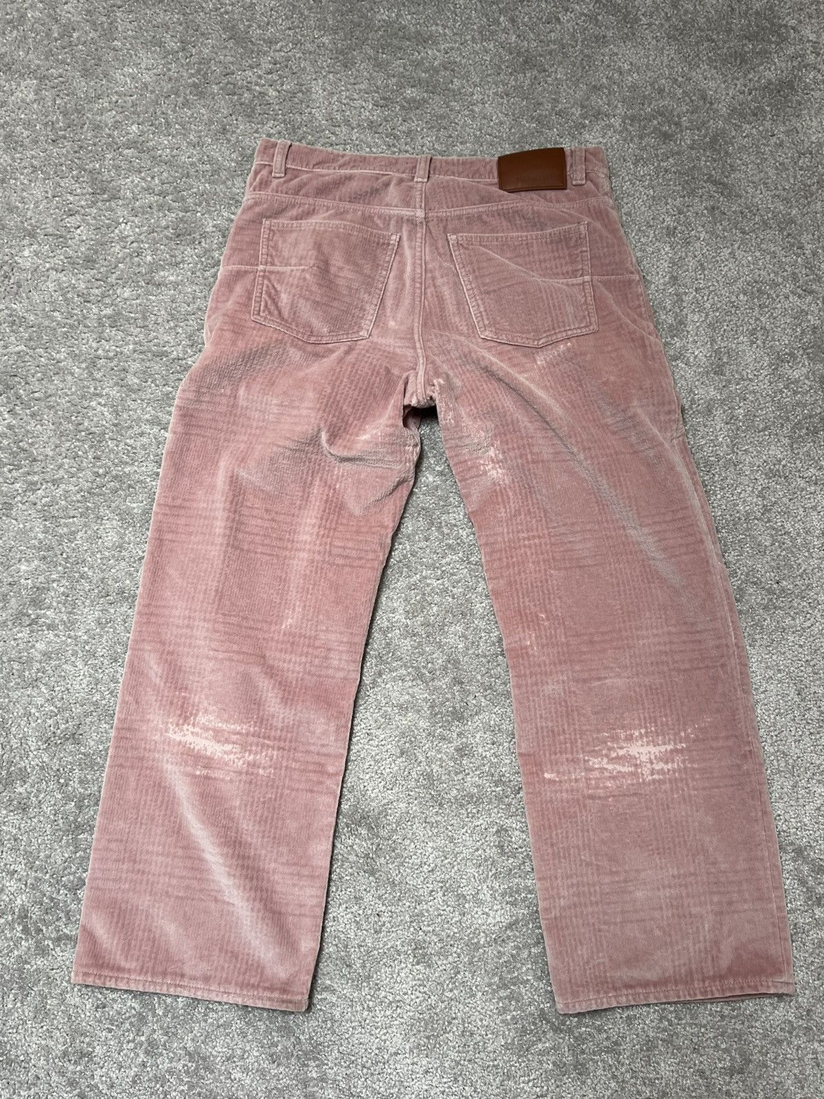 Dior SAMPLE Christian Dior Couture Velvet Pink Cropped Pants Size US 31 - 16 Thumbnail