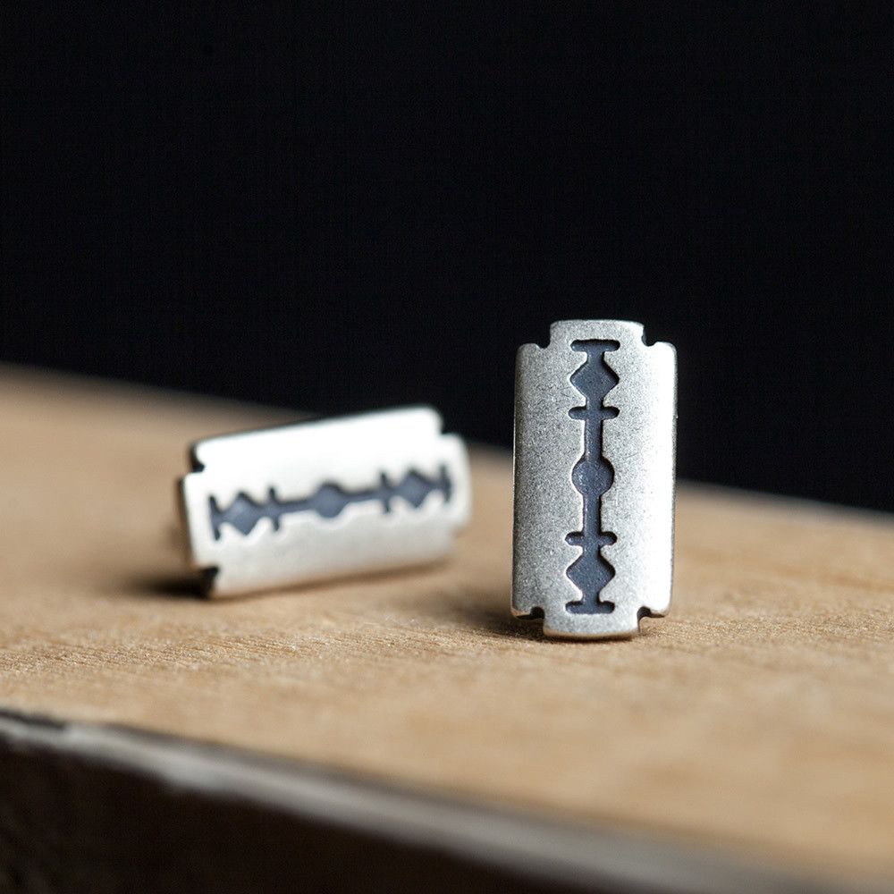 Jewelry Blades Vibe Earrings One Pairs Chrome Jewelry Size ONE SIZE - 1 Thumbnail