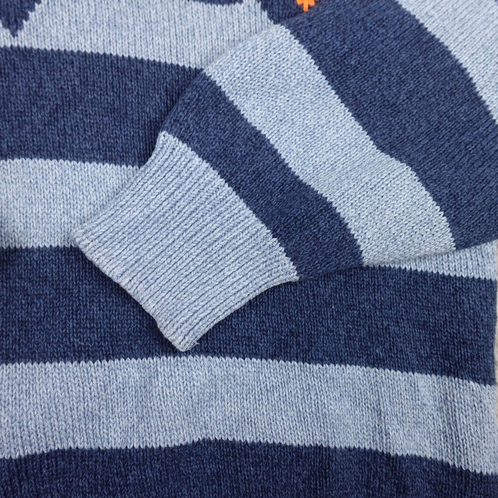 Liz Claiborne VINTAGE Claiborne Sweater Mens XL Blue Stripe Aztec Crewneck 90s Pullover Knit Cotton Cardigan? Size US XL / EU 56 / 4 - 6 Thumbnail