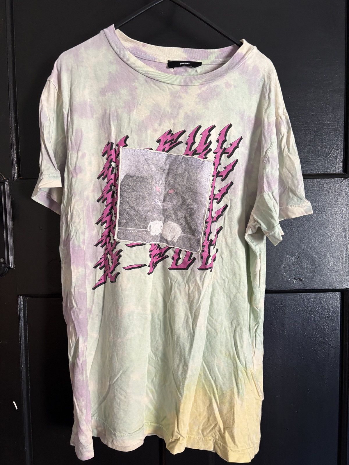 Diesel DIESEL // Tie Dye // Crazy Cat Tee // Used Size S / US 4 / IT 40 - 1 Thumbnail