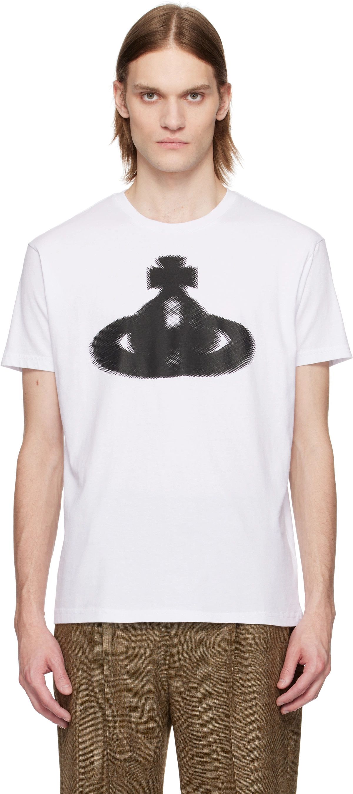 Vivienne Westwood o1f1d3z0426 Orb Classic T-Shirt in White Size US L / EU 52-54 / 3 - 2 Thumbnail