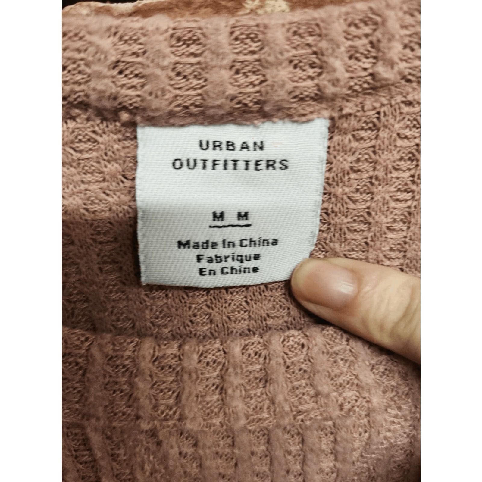 Urban Outfitters Urban Outfitters Womens Pink Long Sleeve Thermal T-Shirt Medium Size M / US 6-8 / IT 42-44 - 3 Thumbnail