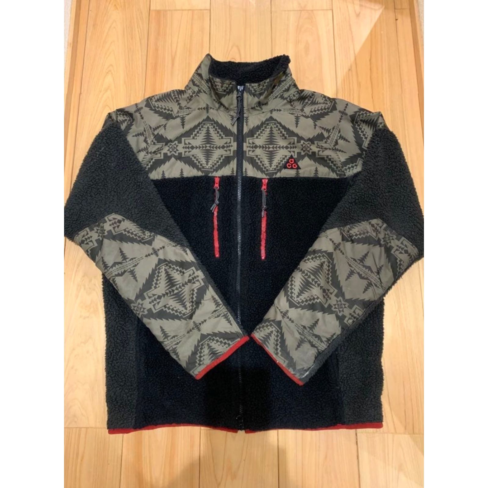 Nike Nike ACG Pendleton Fleece Boa Jacket Black Red Green M Men's Jacket Size US M / EU 48-50 / 2 - 2 Thumbnail