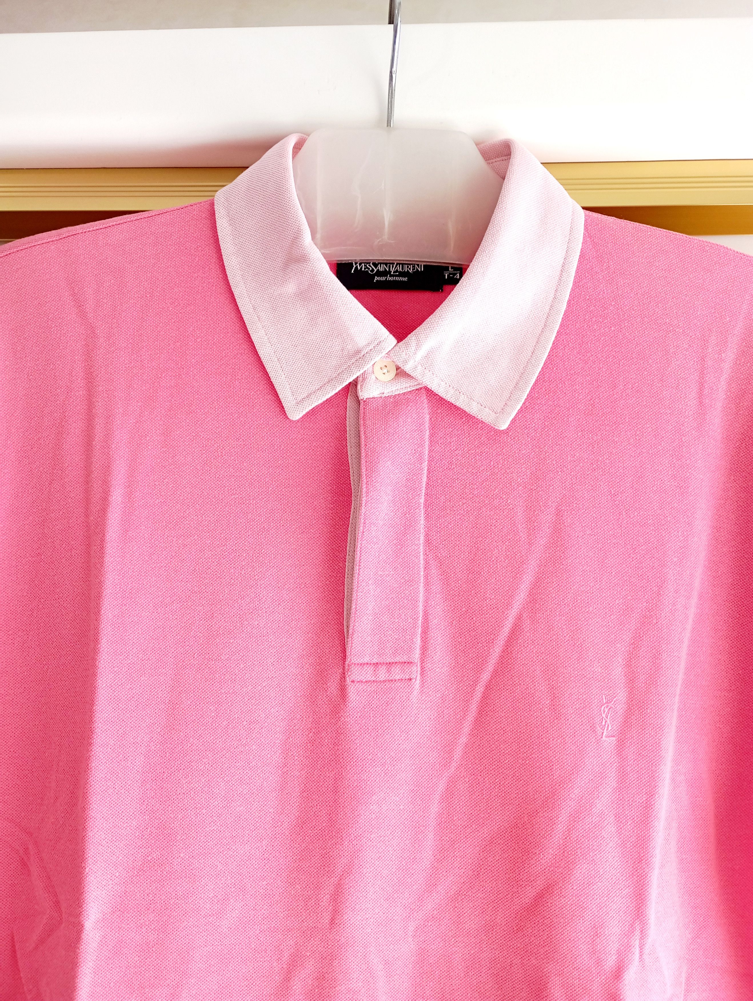 Yves Saint Laurent Yves Saint Laurent YSL Logo Polo TShirt Tee Luxury Old Money Size US L / EU 52-54 / 3 - 4 Thumbnail