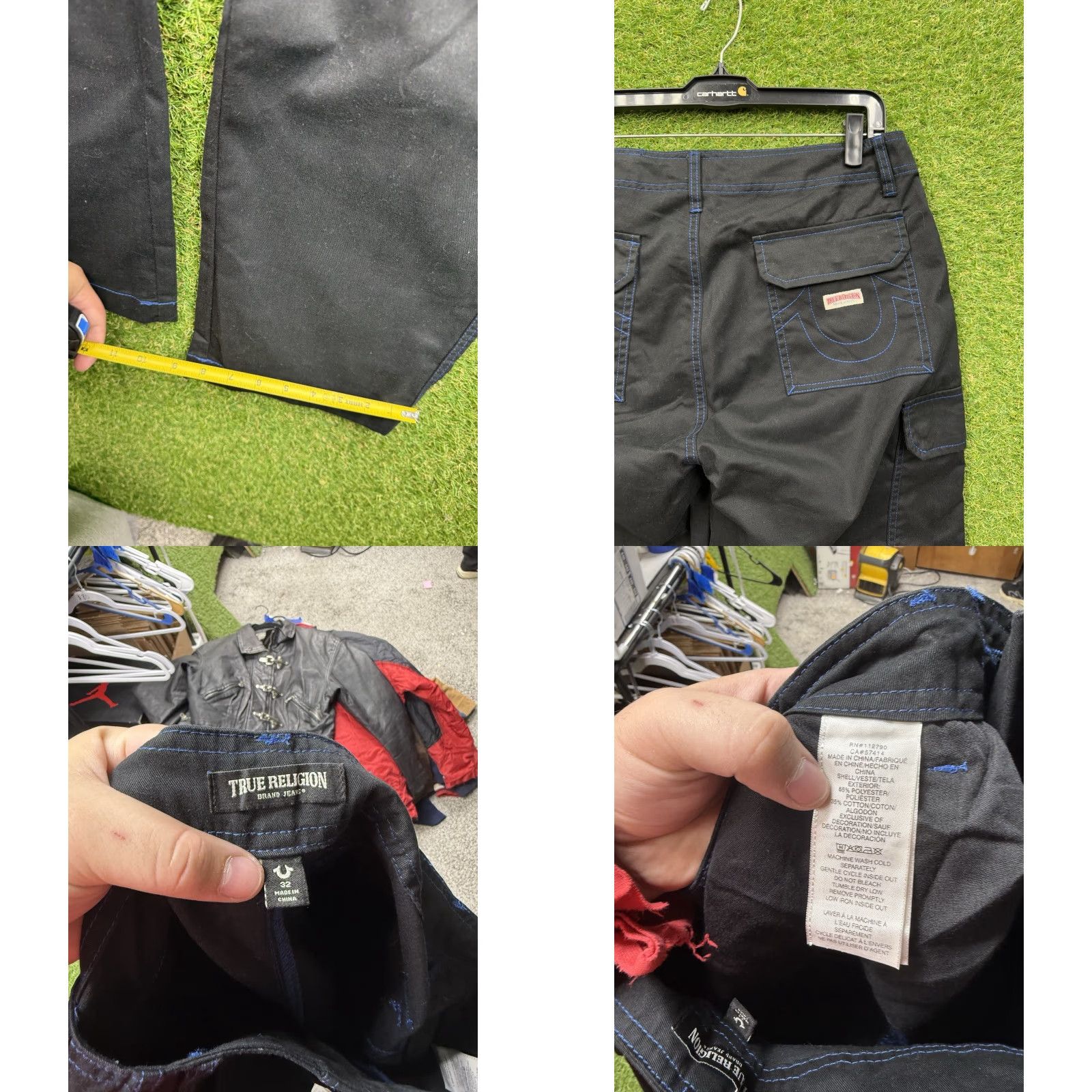 True Religion VINTAGE True Religion Cargo Pants Mens 32 Jet Black Baggy Grunge 108335 NWT Size US 32 / EU 48 - 8 Thumbnail