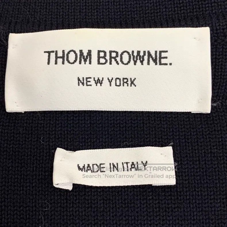 Thom Browne Thom Browne Blue navy blue anchor-patterned woolen collar Size XS / US 0-2 / IT 36-38 - 6 Thumbnail