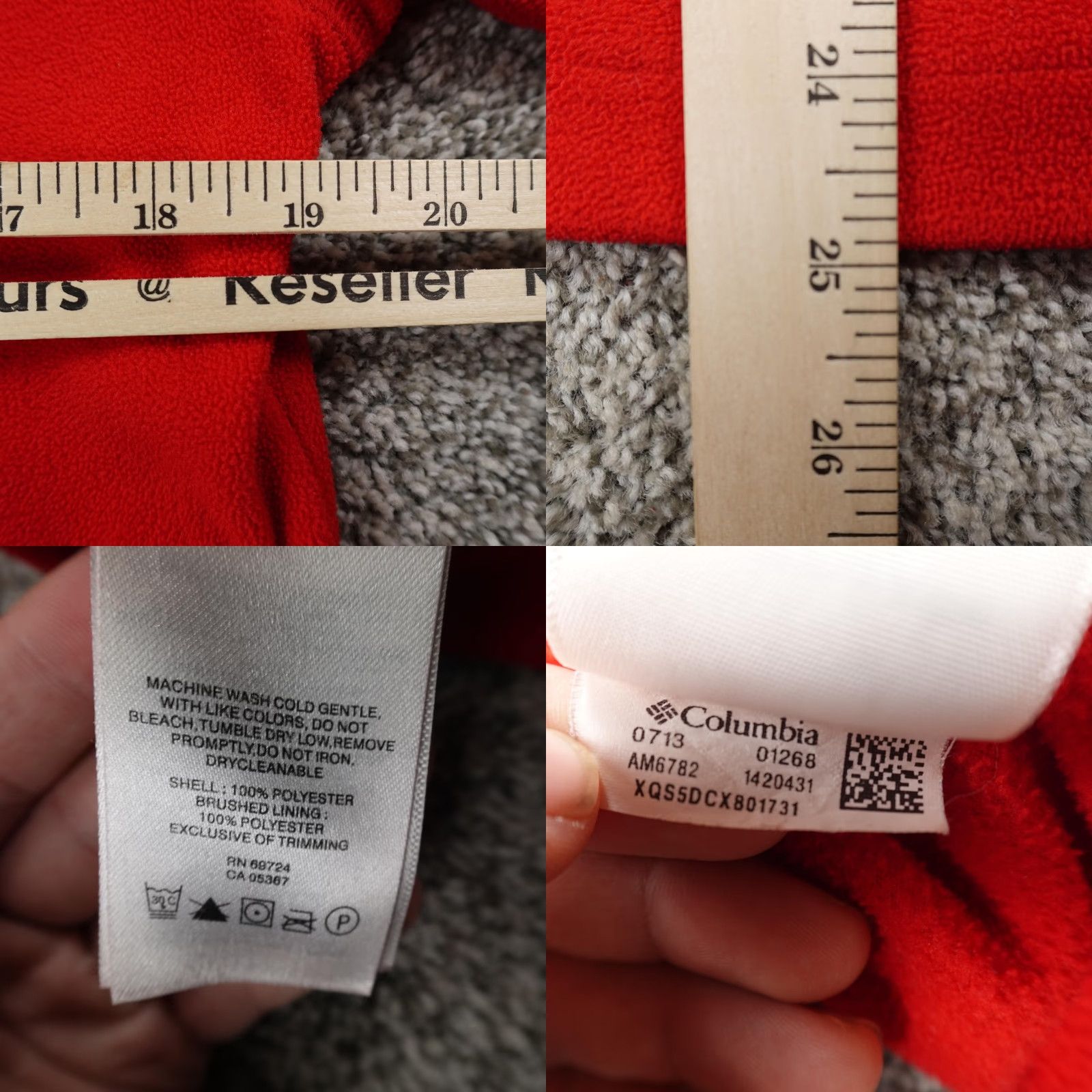 Vintage Columbia Pullover Mens S Red Fleece 1/4 Zip Hiking Outdoor Trekking Long Sleeve Mock Neck 100% Polyester Reg Size US S / EU 44-46 / 1 - 8 Thumbnail