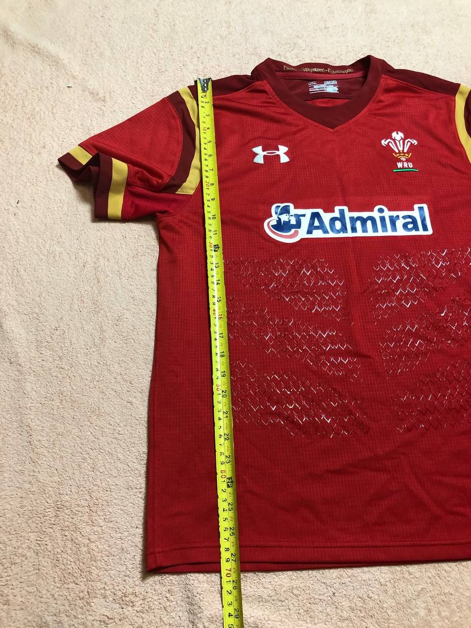 Under Armour WRU Wales National Rugby Under Armour Team Shirt Jersey Size US M / EU 48-50 / 2 - 12 Thumbnail