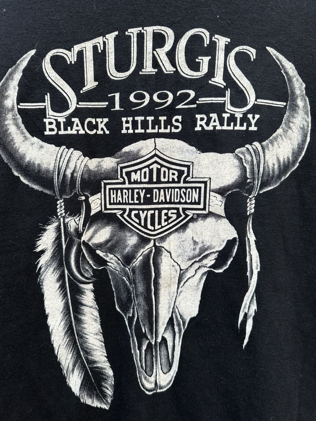 Harley Davidson × Vintage 1992 vintage 3D emblem Harley Davidson Sturgis Black Hills Rally Tee Size US XL / EU 56 / 4 - 10 Thumbnail